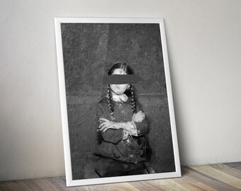 Wednesday Addams Original Portrait Digital Download - Wall Decor Poster