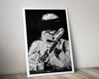 Star Wars Stormtrooper Original Portrait Digital Download - Wall Decor Poster