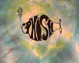 Hand-Dyed Phish Inspired Tie Dye Ice Dye Shirt - Water HAZE - Size XL