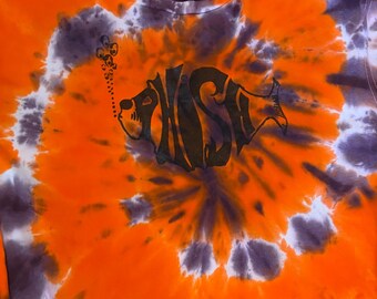 Hand-Dyed Phish Inspired Tie Dye Long Sleeve Shirt - SWIRLEY - Size 3X