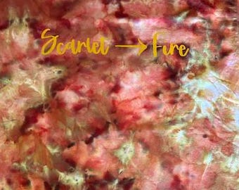 Hand-Dyed Grateful Dead Inspired Tie Dye Ice Dye Shirt - Scarlet<Fire HAZE - Size L