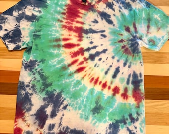 Hand-Dyed Tie Dye Shirt - RIPPLE - Size L