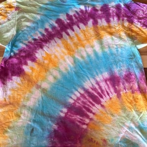 Hand-Dyed Tie Dye Shirt - RAYS - Size XL