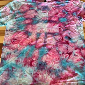 Hand-Dyed Tie Dye Ice Dye Shirt - HAZE - Size XL