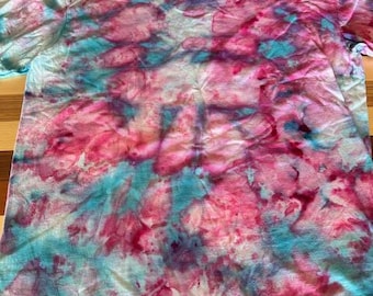 Hand-Dyed Tie Dye Ice Dye Shirt - HAZE - Size XL