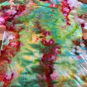 Hand-Dyed Tie Dye Ice Dye Shirt - HAZE - Size XL