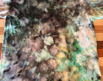 Hand-Dyed Tie Dye Ice Dye Shirt - HAZE - Size XL