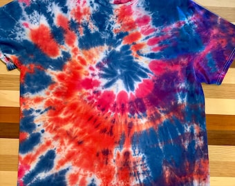 Hand-Dyed Colorful Tie Dye Shirt - SUNBURST - Size 2X
