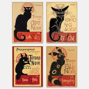Le Chat Noir Vintage Poster: Theophile Steinlen French Art Print