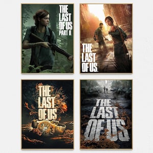 The Last Of Us Games Poster, Joel & Ellie, Ellie Poster, The Last of Us Wall Art, Canvas Posters