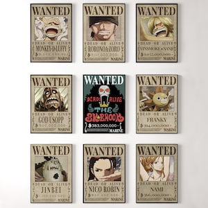 One Piece Wanted Poster: Anime Wall Art Print on Semi-Gloss Paper