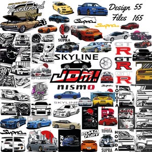 Japan Cars / Jdm Car / Modified Car / Moovie  Car Loved Cricut  Sticker / Hoodie  SVG-PNG-PDF Files / Supra/GTR34/