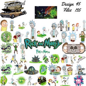 Cartoon Stickers Rick / Morty Cartoon Game Svg  Digital Print / Bundle Birthday Party  /T shirt /Hoodie / Sticker / Cupa / Poster Png