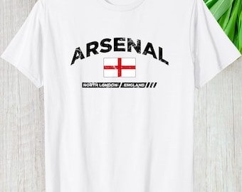 Arsenal North London Shirt, Soccer Fans Custom Gift Sports Graphic Tee, Personalized Retro Vintage Style Fans England Unisex T-Shirt