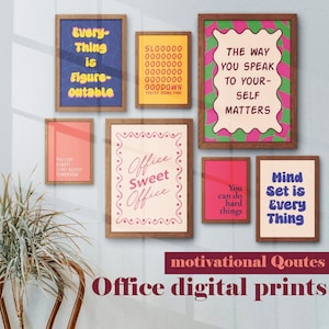 7 Mental Health Posters: Therapy Office Decor, Positive Affirmations (Digital Download)