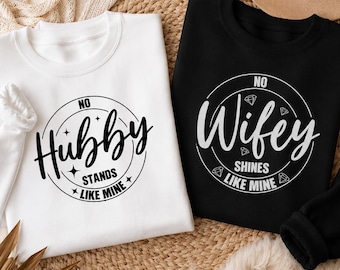 Matching Couples SVG | Wifey Hubby SVG PNG | Husband Wife Shirt Design | Anniversary svg File | Wedding Gift Cricut