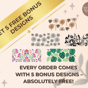 Floral and Nature SVG Cut Files Bundle, Digital Download, Bonus Designs Included, Crafting DIY Projects