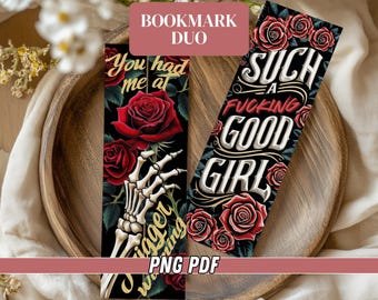 Good Girl Bookmark PNG Bundle | Printable Bookmarks For Women