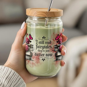 Enchanted Forest Scented Candle, Fairytales Quote, Floral Decor, Hand-Poured Soy Wax, Gift Idea