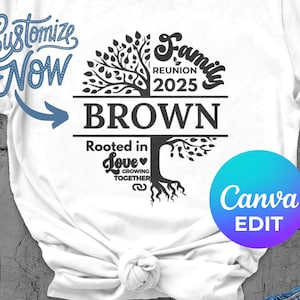 Familientreffen SVG-T-Shirt-Design | Sublimationsdesign PNG | Stammbaum-Shirt | Canva Vorlage | Digitaler Download