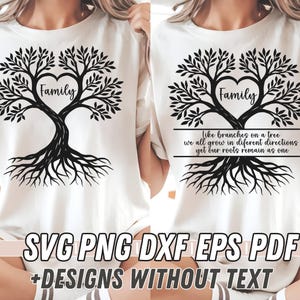 Family Tree SVG PNG Bundle | Heart Branch Tree Clipart | Editable Family Reunion Design | Tree of Life Cricut Files | Digital Download
