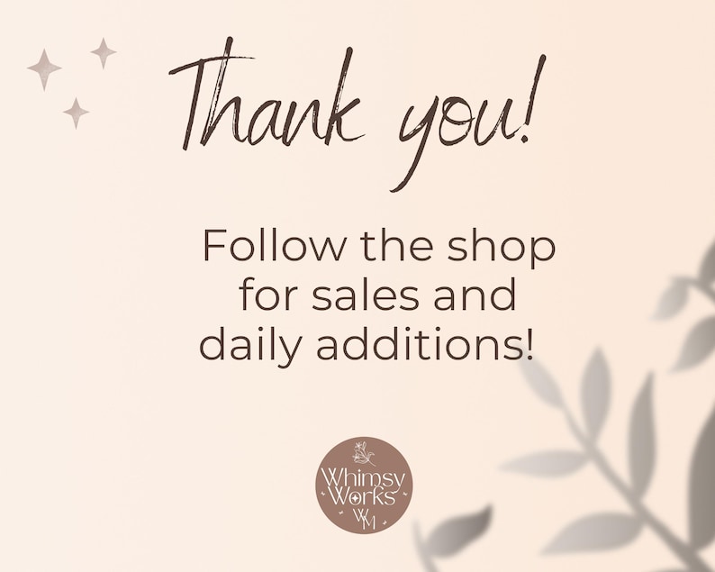 Elegant Thank You Card Template, Blush Pink Appreciation Note, Digital Download, Editable PDF, Whimsy Works, Daily Shop Updates