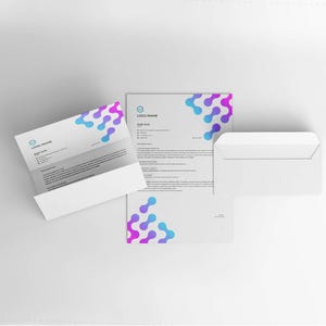Membrete comercial moderno y editable, membrete para pequeñas empresas, plantilla de membrete profesional, documento imprimible, diseño de papelería