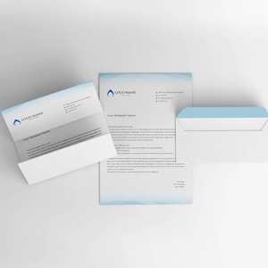 Membrete comercial moderno y editable, membrete para pequeñas empresas, plantilla de membrete profesional, documento imprimible, diseño de papelería