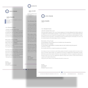 Membrete comercial moderno y editable, membrete para pequeñas empresas, plantilla de membrete profesional, documento imprimible, diseño de papelería