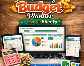 Monatliche Budget Tabelle: Budgetplaner, Gehaltscheck Budget Vorlage Ersparnis-Tracker (google-sheets), Expense-Tracker Finanzplaner