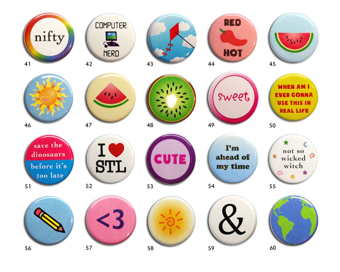 1.25 mini button 100 designs round pin badges 160 Etsy