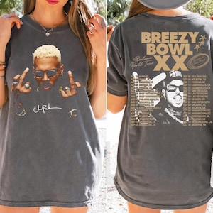 Chris Brown Breezy Bowl XX Tour 2 Sided shirt, Chris Brown Shirt, Chris Brown Concert 2025, Chris Brown Graphic Shirt, Chris Brown Fan Gift