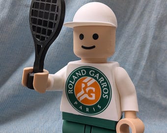 Figurine Tennis 20cm - Cadeau Sportif Unique - Figurine Articulée 3D - Déco Bureau fan tennis roland garros