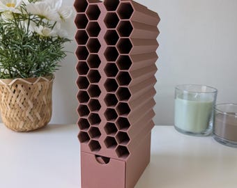 Rangement feutres coloriage mystère – Organisateur vertical 20 emplacements, repères interchangeables