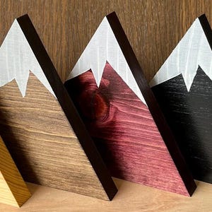 Wood Mountain Shelf Decor | Mountain Table Decor | Shelf Sitter | Tier Tray Decor | Gift Idea | Home Decor