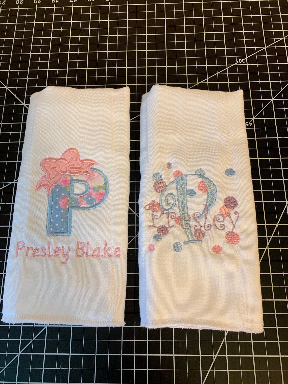 Personalized Custom Embroidered Burp Cloths Custom Burp Etsy