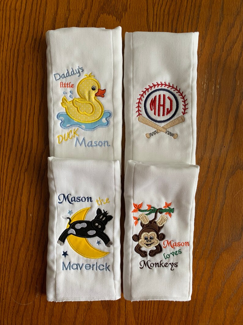 Personalized Custom Embroidered Burp Cloths Custom burp Etsy