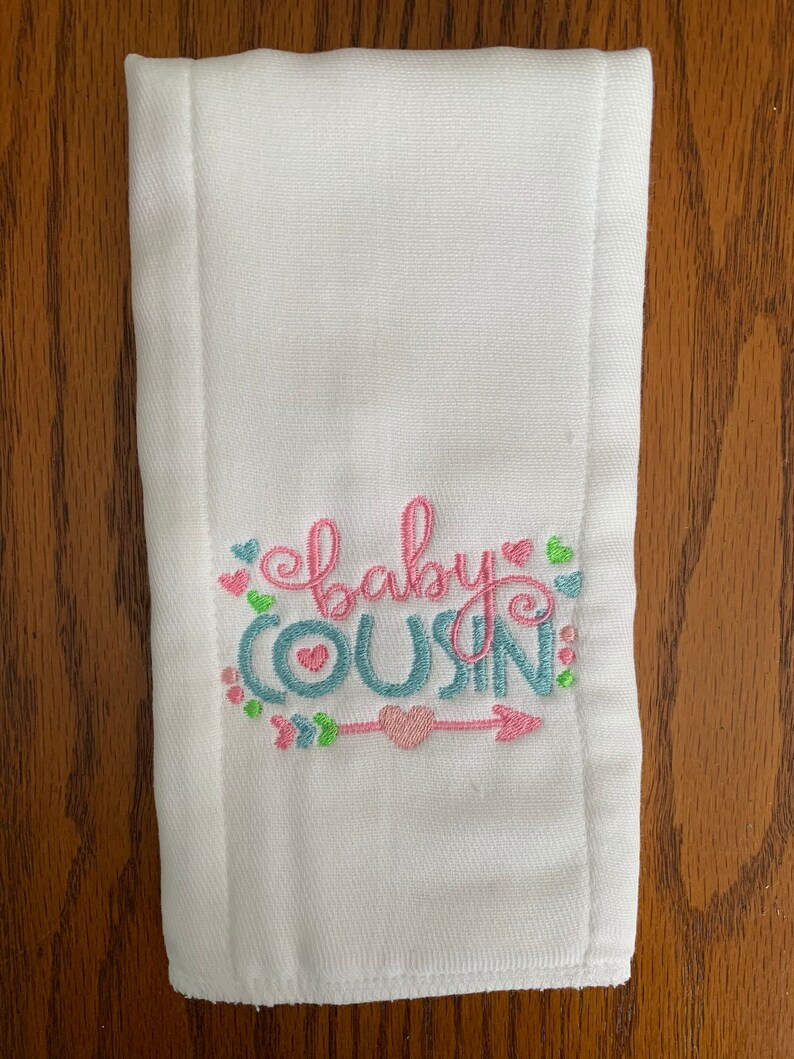 Personalized Custom Embroidered Burp Cloths Gender Neutral Etsy