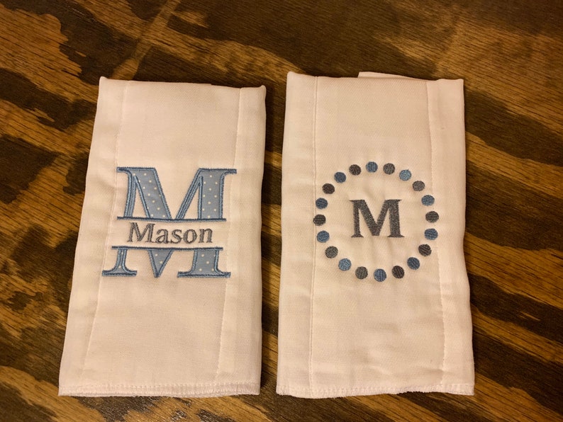 Personalized Custom Embroidered Burp Cloths Custom burp Etsy
