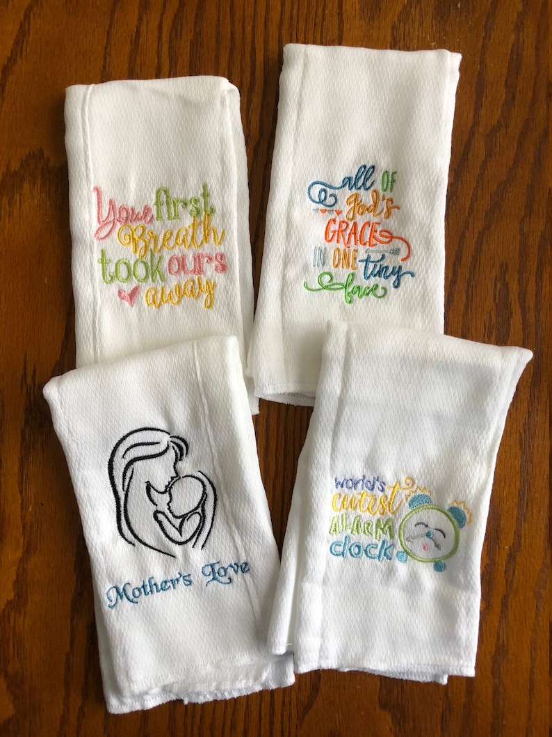 Personalized Custom Embroidered Burp Cloths Custom burp Etsy