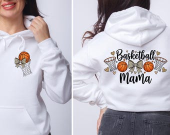 Basketball Mom PNG, Leopard Print Basketball Mama Shirt Design, Game Day Sports Mom Sublimation, Athletic Mom Graphic (Digital Download)