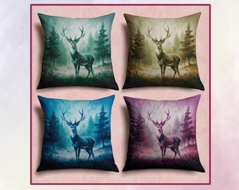 Deer Hour - Colección: conjunto de patrones de punto de cruz para cojines decorativos (Descarga instantánea, dificultad difícil)
