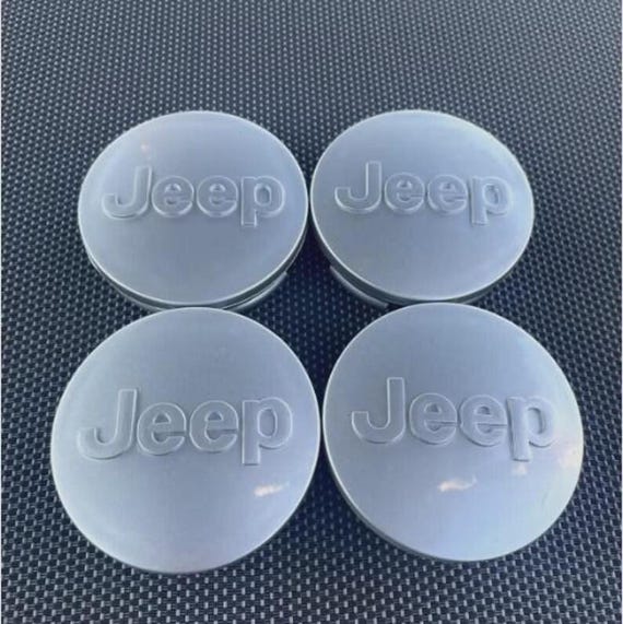 Set Of 4 Silver Wheel Center Caps For Jeep – Fits Grand Cherokee, Wrangler, Compass – 63mm Clip-On Style
