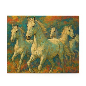 Majestic Horses Puzzle - 120, 252, 500-Piece Jigsaw Puzzle for Horse Lovers, Gift for Friends, Family Fun, Relaxation Activity, Home Decor