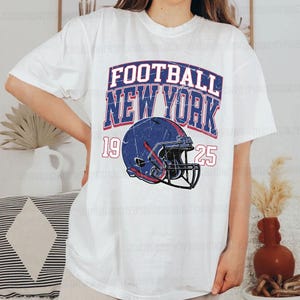 Retro New York Football Png, Vintage New York Football Png, Prezent dla miłośnika nowojorskiego futbolu, Modny New York Football Png.