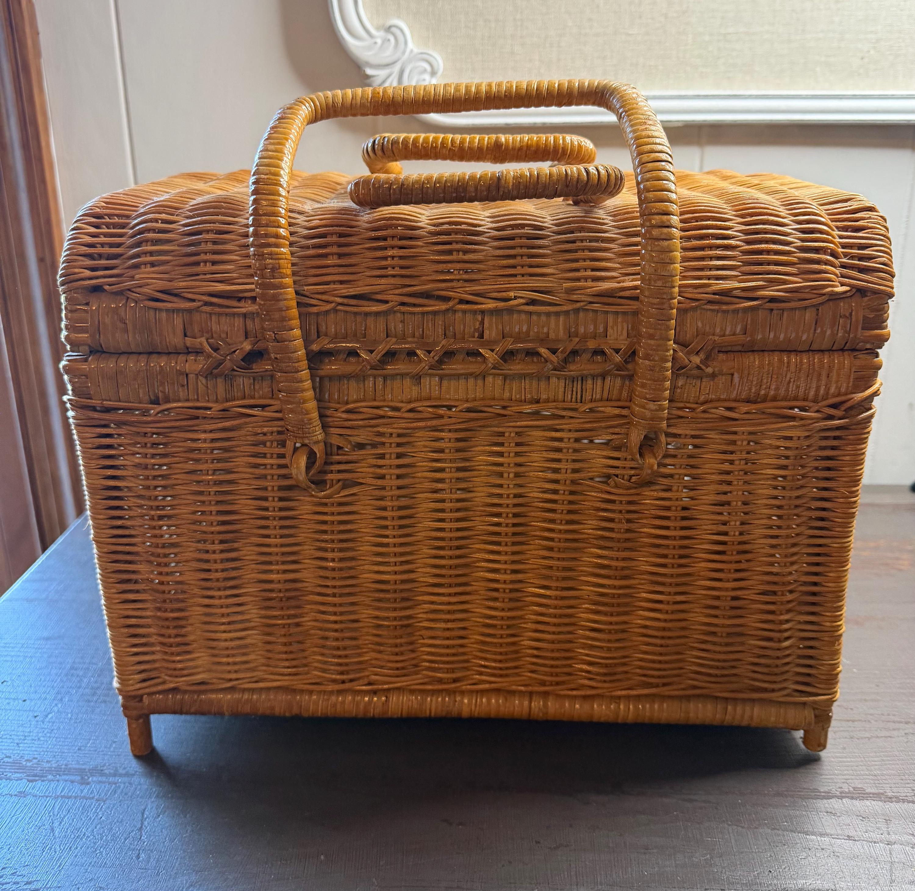 Antique Wicker Basket - Etsy