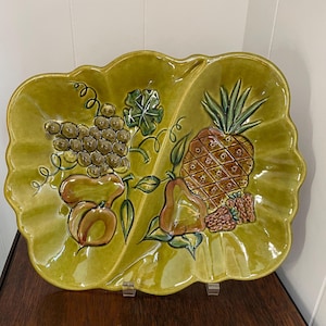 Vintage California Pottery Divided Ceramic Dish