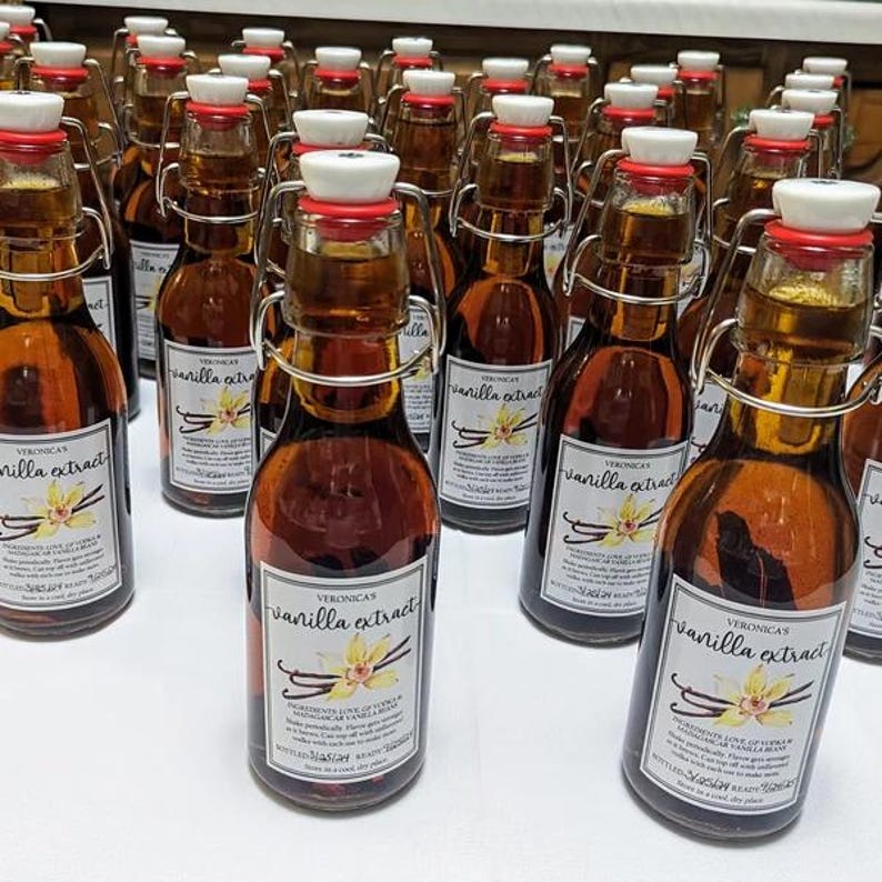 Custom Vanilla Extract Labels, Printed Vanilla Extract Stickers, Personalized Homemade Vanilla Extract, Business / Product Label, Glossy image 3