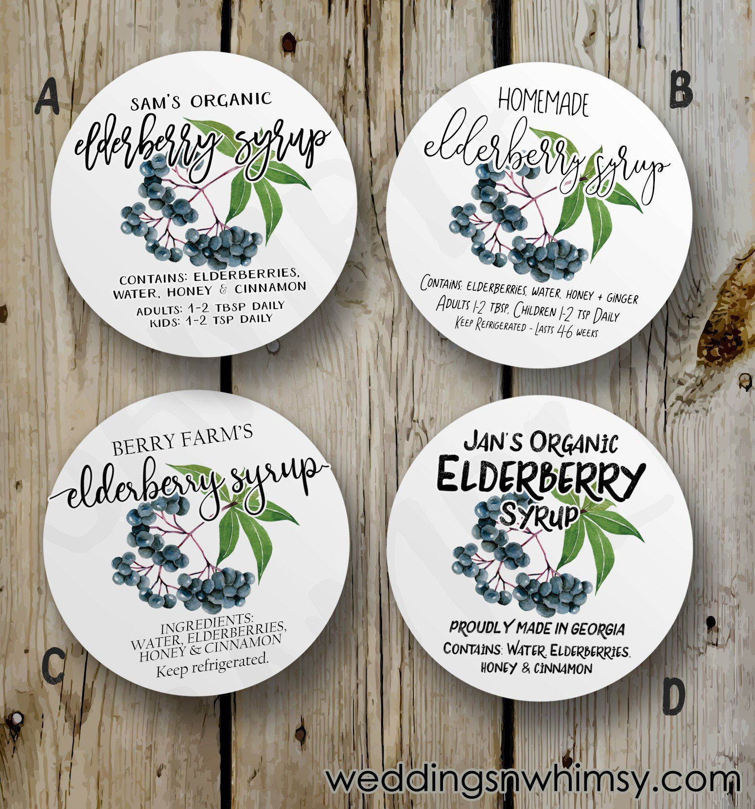 Custom Elderberry Syrup Labels Printed Elderberry Syrup | Etsy