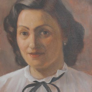Antique Oil painting portrait signed